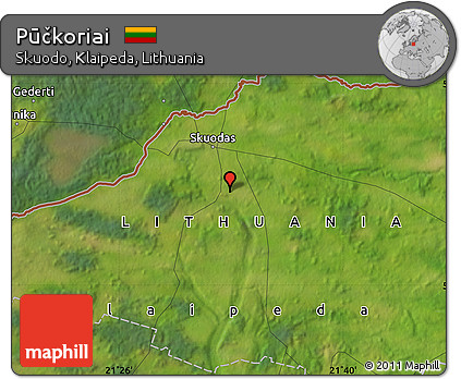 Satellite Map of Pūčkoriai