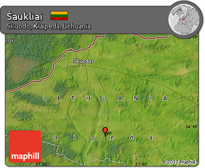 Satellite Map of Šaukliai