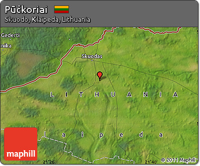 Satellite Map of Pūčkoriai
