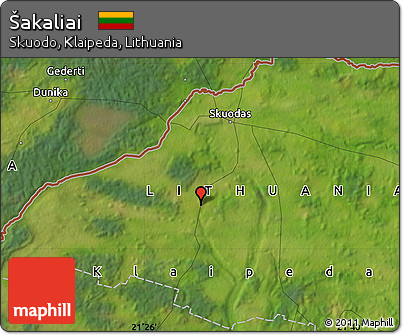 Satellite Map of Šakaliai