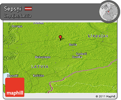 Physical Panoramic Map of Sepsņi