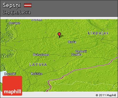 Physical Panoramic Map of Sepsņi