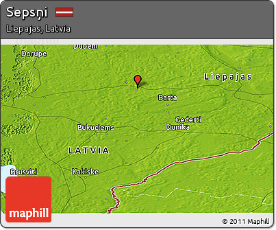 Physical Panoramic Map of Sepsņi