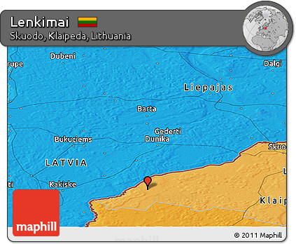 Political Panoramic Map of Lenkimai