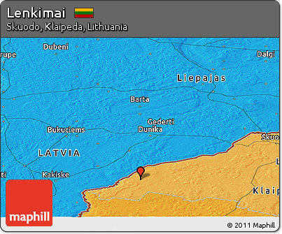 Political Panoramic Map of Lenkimai