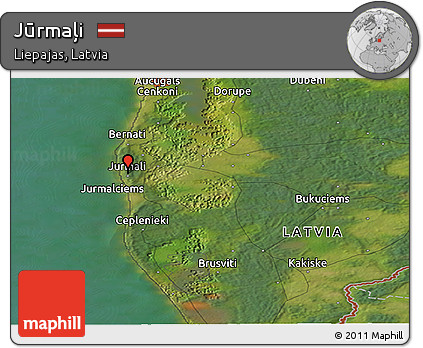 Satellite Panoramic Map of Jūrmaļi