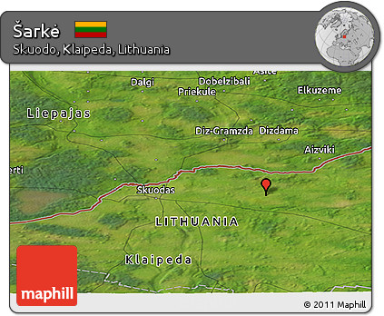 Satellite Panoramic Map of Šarkė