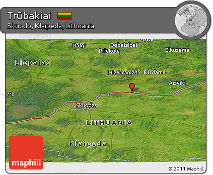 Satellite Panoramic Map of Trūbakiai