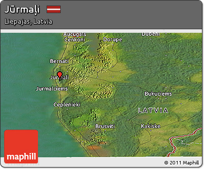 Satellite Panoramic Map of Jūrmaļi