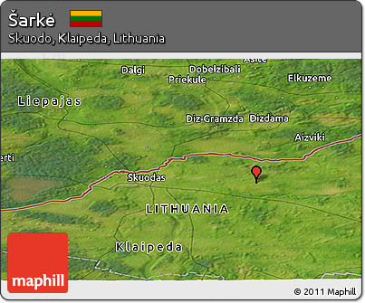 Satellite Panoramic Map of Šarkė