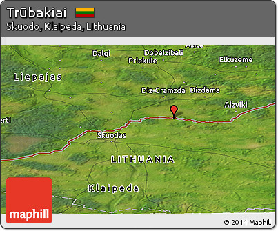 Satellite Panoramic Map of Trūbakiai