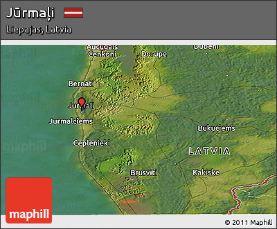 Satellite Panoramic Map of Jūrmaļi
