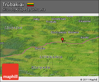 Satellite Panoramic Map of Trūbakiai