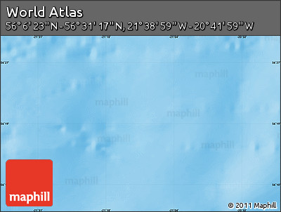 Physical Map of the Area around 56° 18' 50" N, 21° 10' 29" W