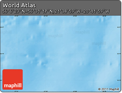 Physical Map of the Area around 56° 18' 50" N, 21° 10' 29" W