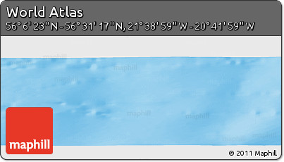 Shaded Relief Panoramic Map of the Area around 56° 18' 50" N, 21° 10' 29" W