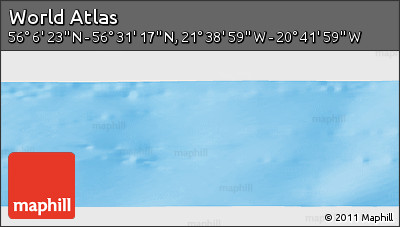 Shaded Relief Panoramic Map of the Area around 56° 18' 50" N, 21° 10' 29" W