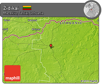 Physical 3D Map of Židikai