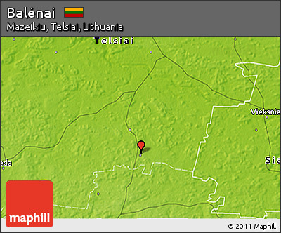 Physical 3D Map of Balėnai