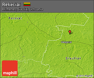 Physical 3D Map of Rekėčiai
