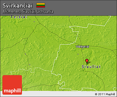 Physical 3D Map of Svirkančiai