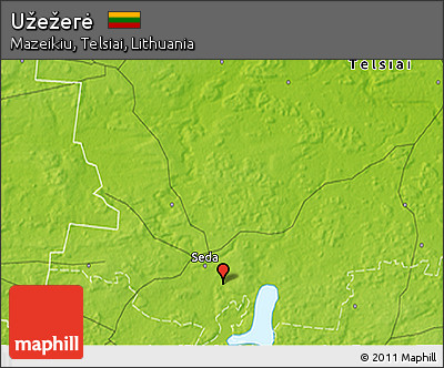 Physical 3D Map of Užežerė