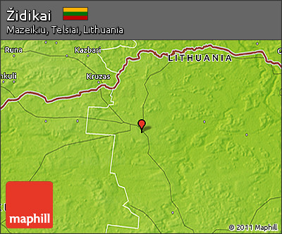 Physical 3D Map of Židikai