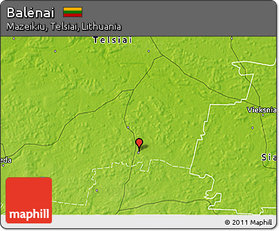 Physical 3D Map of Balėnai