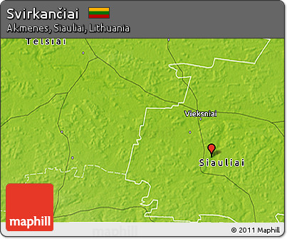 Physical 3D Map of Svirkančiai