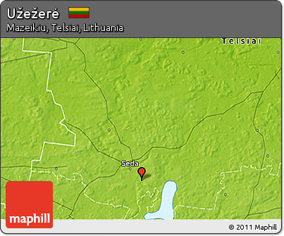 Physical 3D Map of Užežerė