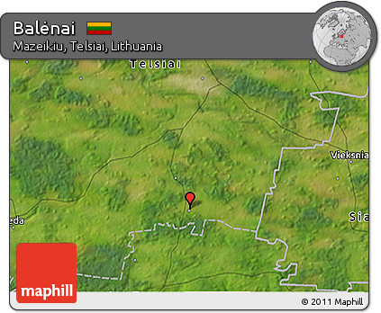 Satellite 3D Map of Balėnai