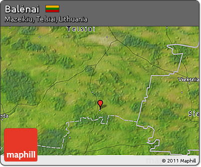Satellite 3D Map of Balėnai