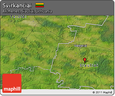 Satellite 3D Map of Svirkančiai