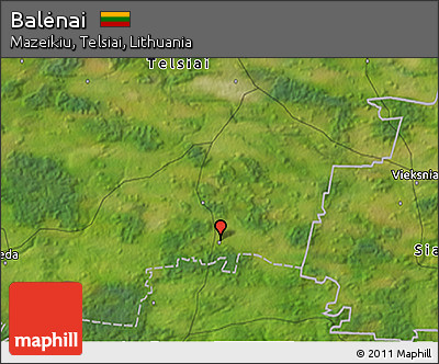 Satellite 3D Map of Balėnai