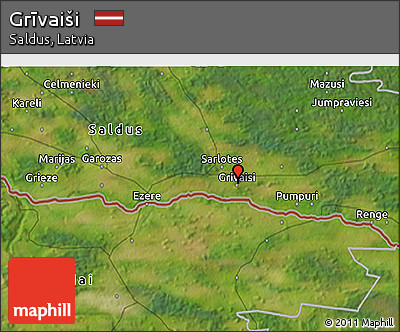 Satellite 3D Map of Grīvaiši