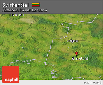 Satellite 3D Map of Svirkančiai