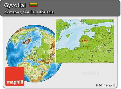 Physical Location Map of Gyvoliai