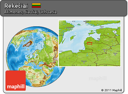 Physical Location Map of Rekėčiai