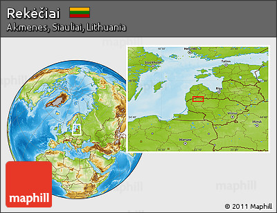 Physical Location Map of Rekėčiai