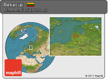 Satellite Location Map of Rekėčiai