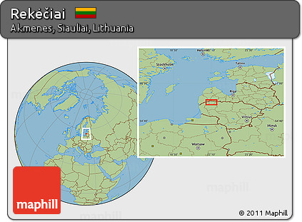 Savanna Style Location Map of Rekėčiai