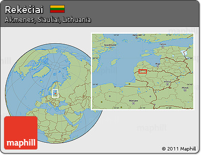 Savanna Style Location Map of Rekėčiai