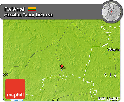 Physical Map of Balėnai