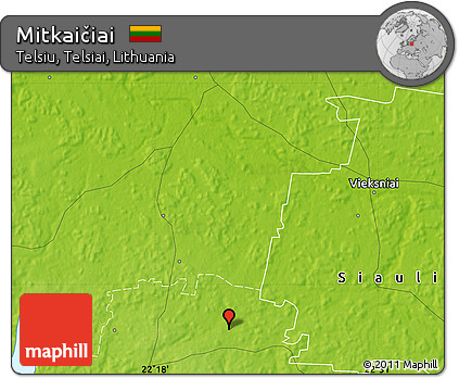 Physical Map of Mitkaičiai