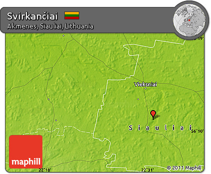 Physical Map of Svirkančiai