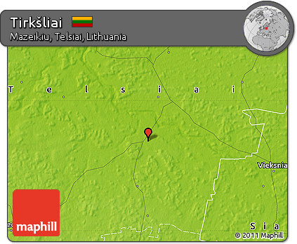 Physical Map of Tirkšliai