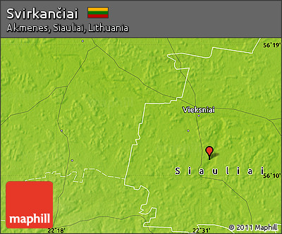 Physical Map of Svirkančiai