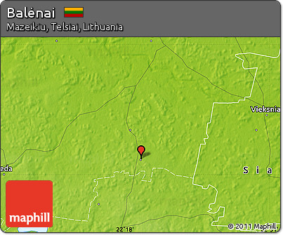 Physical Map of Balėnai