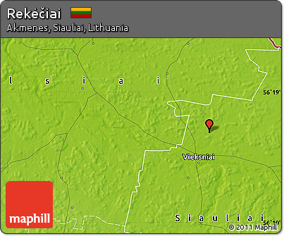 Physical Map of Rekėčiai