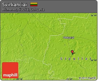 Physical Map of Svirkančiai